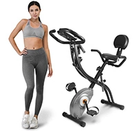 ATIVAFIT cyclette sportiva 3 in 1 con misurazione del polso e monitor LCD, pieghevole, per casa, ufficio, allenamento.
