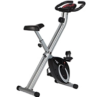 Ultrasport F-Bike cyclette pieghevole con calcolatore di allenamento integrato, sensori palmari, 8 livelli di resistenza