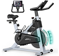 PASYOU Cyclette Magnetica Con Trasmissione a Cinghia, Display RPM e Supporto Per Ipad - Capacità Di Peso 150 Kg
